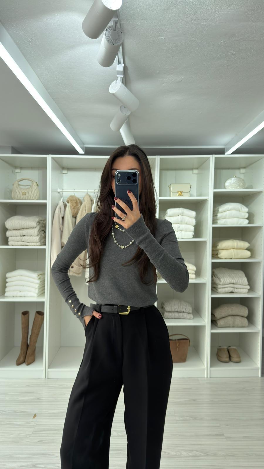 KOYU FÜME ZR MODEL BALIKÇI YAKA TRİKO
