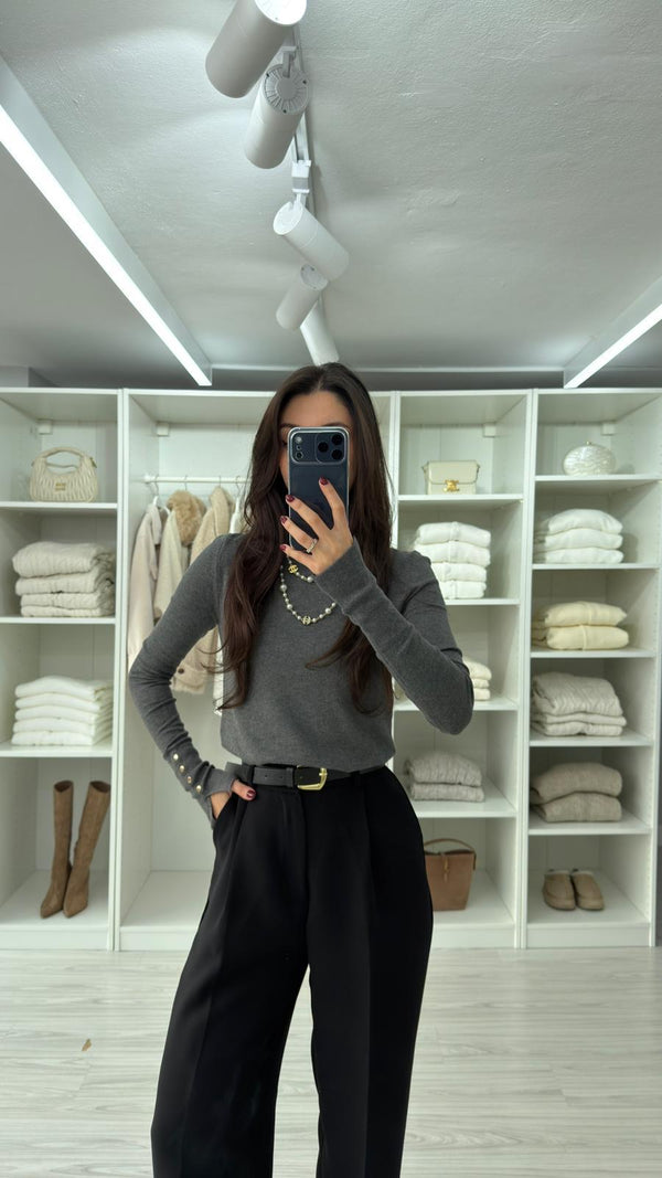 KOYU FÜME ZR MODEL BALIKÇI YAKA TRİKO