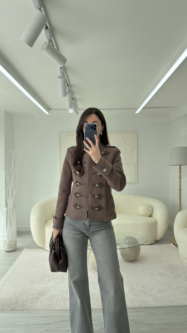 KAHVE NAPOLYON BLAZER CEKET