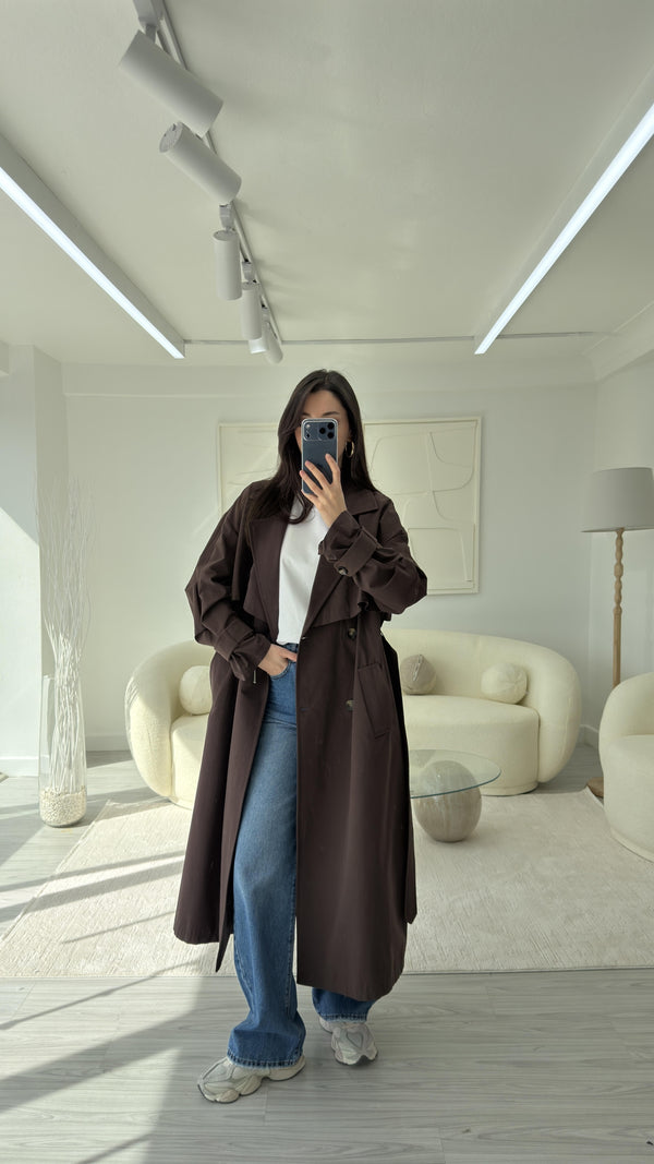 KAHVERENGİ MARKA MODEL TRENÇKOT
