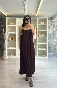 BORDO TOK SATEN ELBİSE