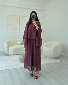 BORDO PELERİN ELBİSE TAKIM