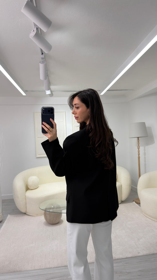 SİYAH SİLVA OVERSIZE BLAZER