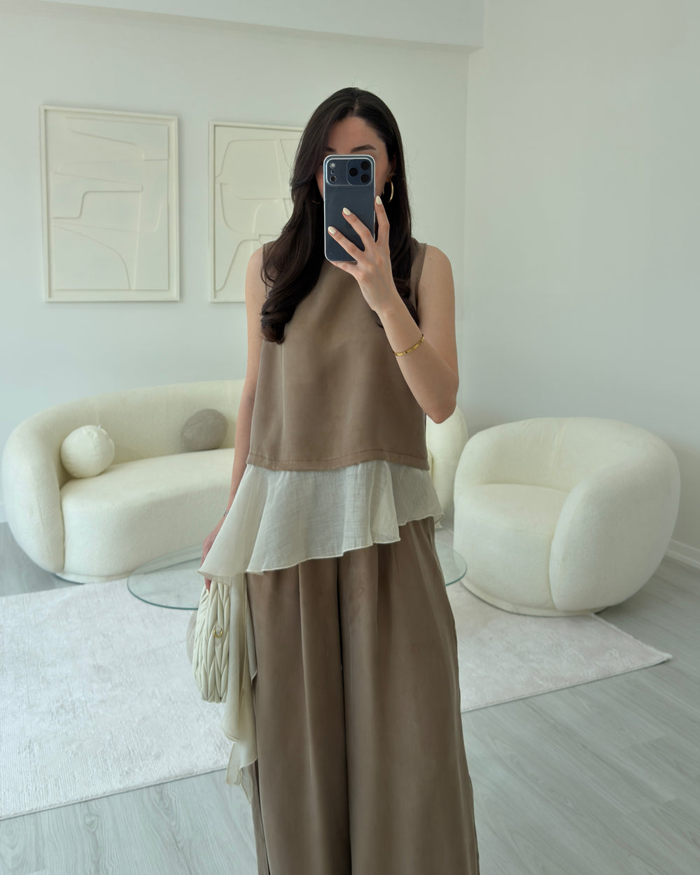 BRONZ GARNİLİ BLUZ TAKIM