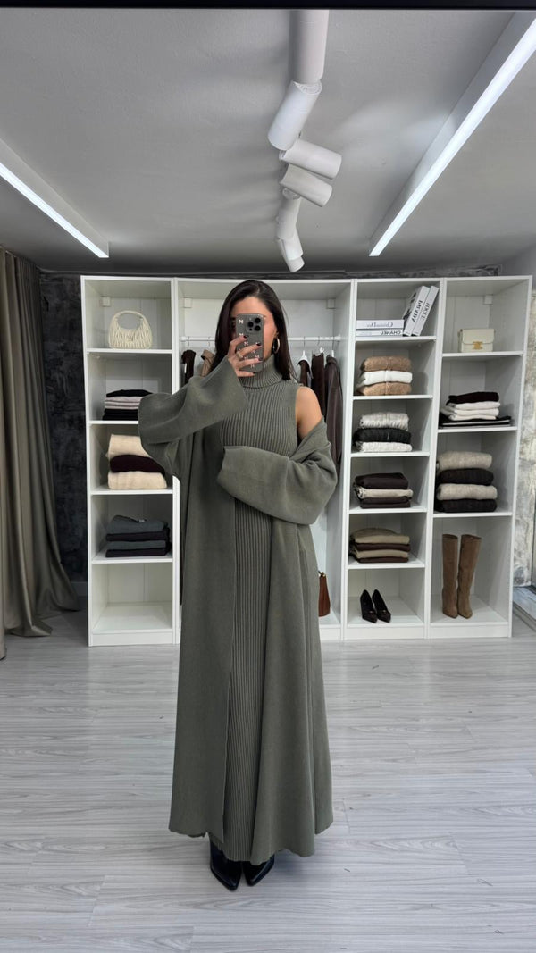 MİNT TRİKO ELBİSE HIRKA TAKIM