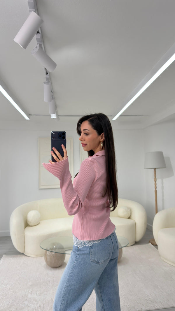 PEMBE DANTEL DETAYLI TASARIM HIRKA