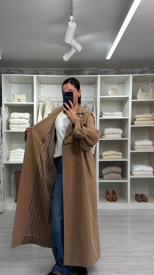 CAMEL VOGUE OVERSİZE TRENÇKOT