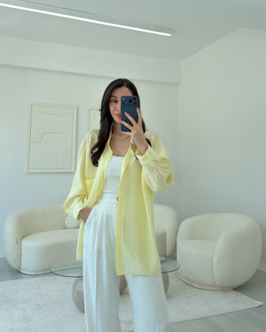 SARI OVERSIZE TENSEL GÖMLEK