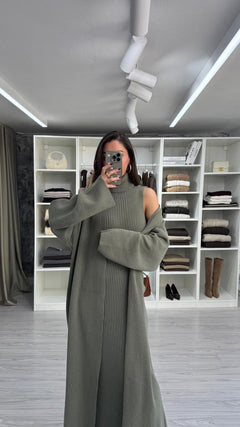 MİNT TRİKO ELBİSE HIRKA TAKIM