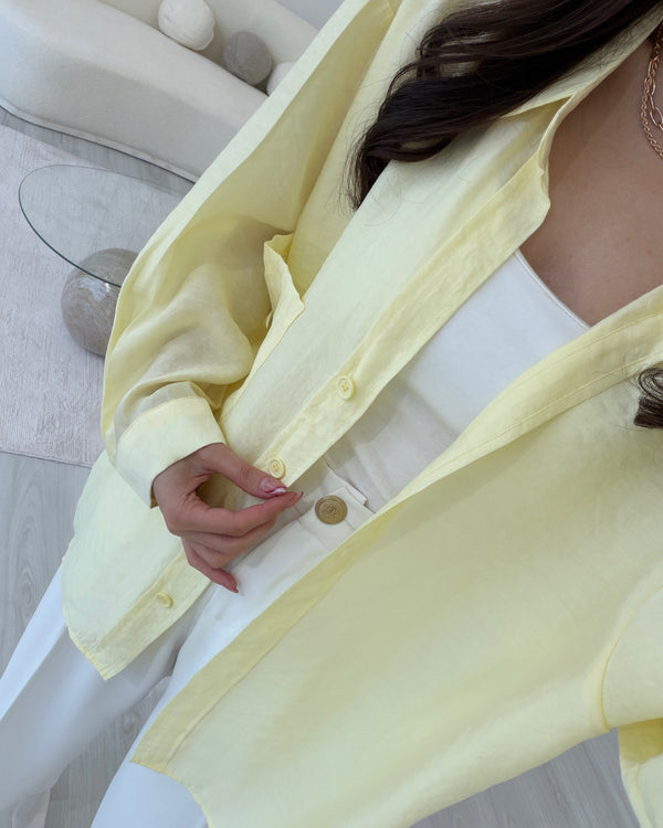 SARI OVERSIZE TENSEL GÖMLEK