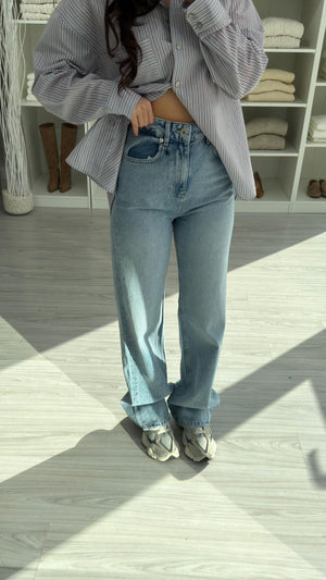 MAVİ NALA WİDE LEG JEAN