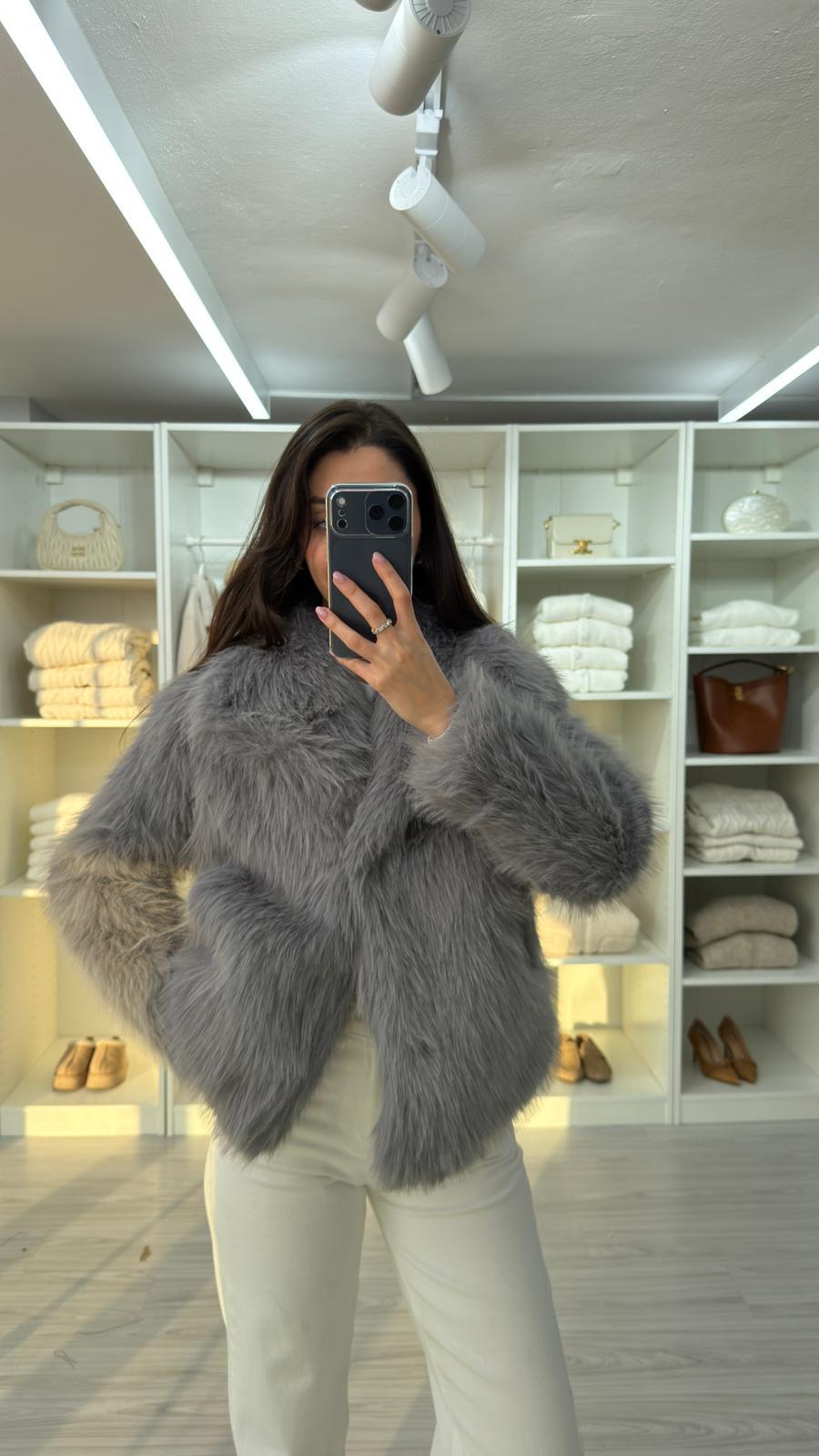 GRİ VALERIS PELUŞ KÜRK