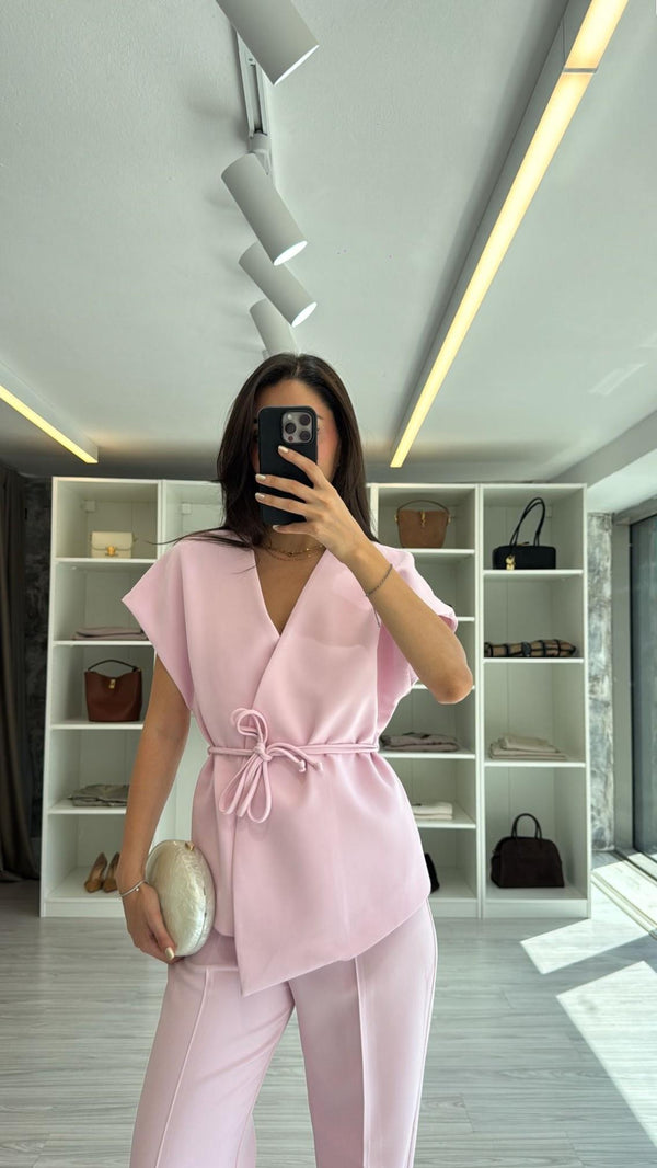 PEMBE ATLAS YELEK TAKIM