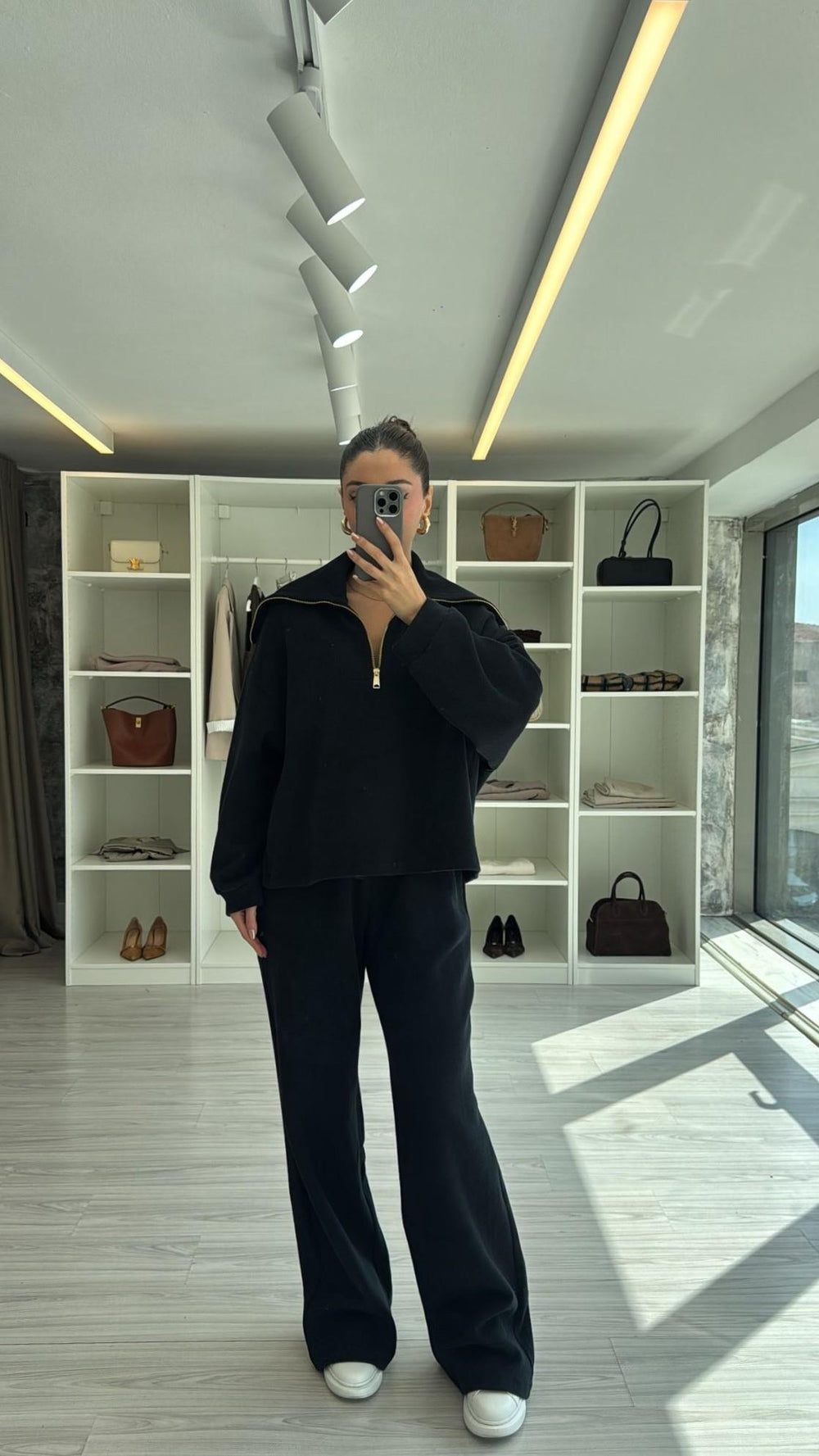 SİYAH YARIM FERMUARLI PREMIUM TAKIM