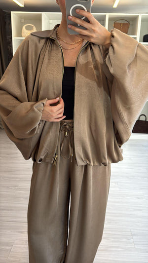VİZON PREMIUM SATEN BOMBER CEKET