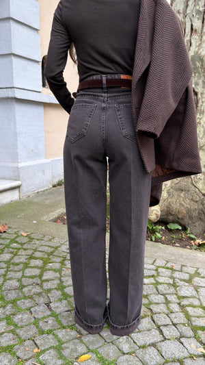 NUVE ACI KAHVE WIDE LEG JEAN