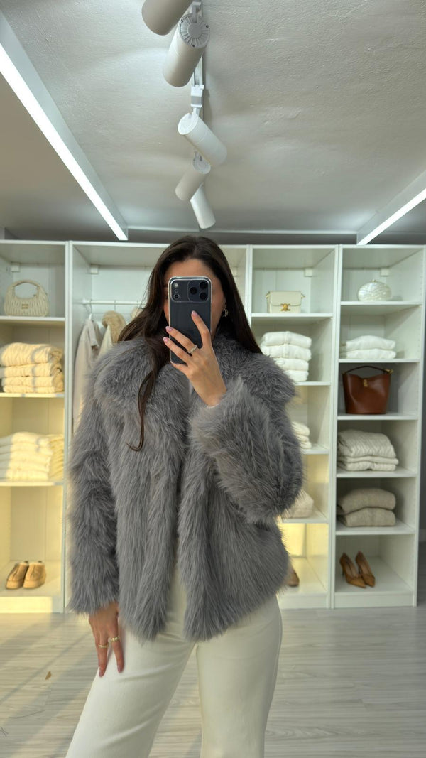 GRİ VALERIS PELUŞ KÜRK
