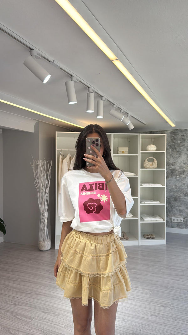 IBIZA BOHEMIA BASKILI OVERSIZE BASKILI TSHIRT