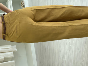 HARDAL KEMERLİ KETEN PANTOLON
