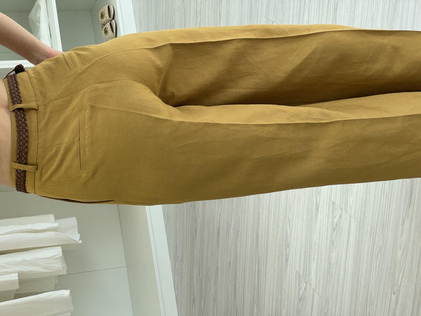 HARDAL KEMERLİ KETEN PANTOLON