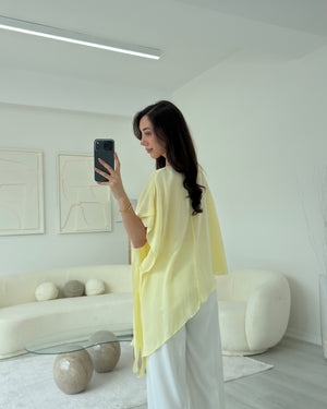 SARI ASİMETRİK BLUZ