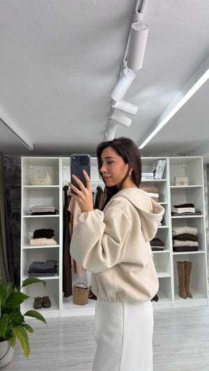 TAŞ OVERSIZE KAPÜŞONLU CEKET