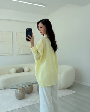SARI OVERSIZE TENSEL GÖMLEK