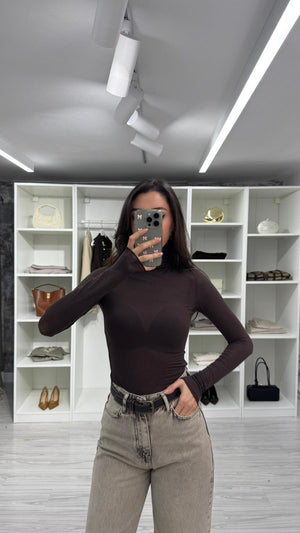 KAHVERENGİ BALIKÇI YAKA KAŞMİR BODY
