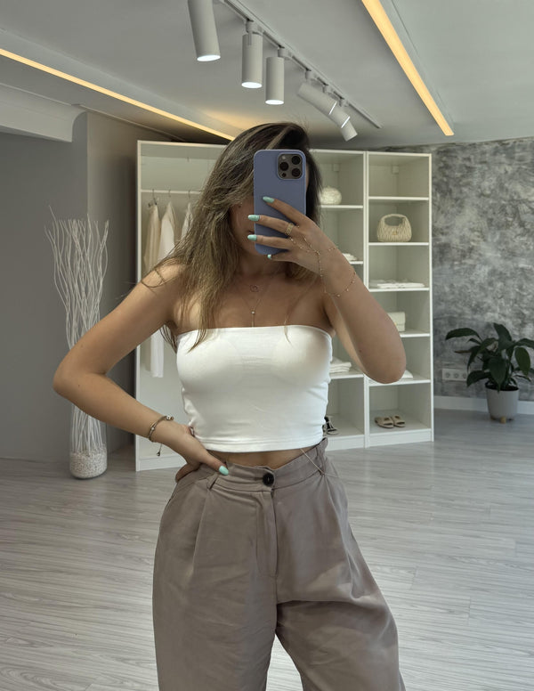 BEYAZ KUPLU CROP