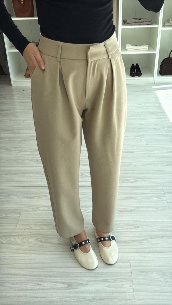 CAMEL YÜKSEK BEL PANTOLON