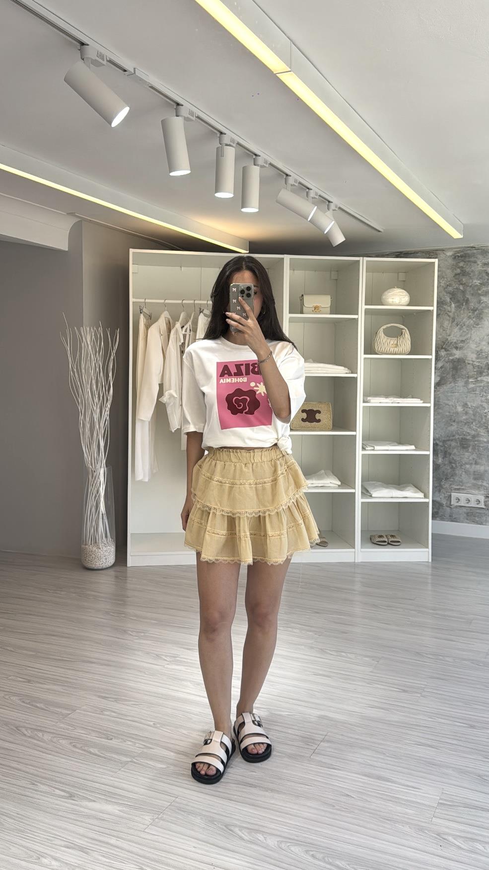 IBIZA BOHEMIA BASKILI OVERSIZE BASKILI TSHIRT