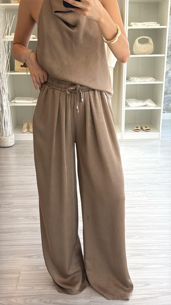 VİZON SATEN BLUZ PANTOLON TAKIM