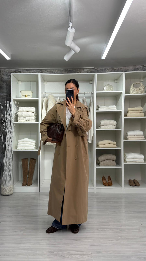 CAMEL VOGUE OVERSİZE TRENÇKOT
