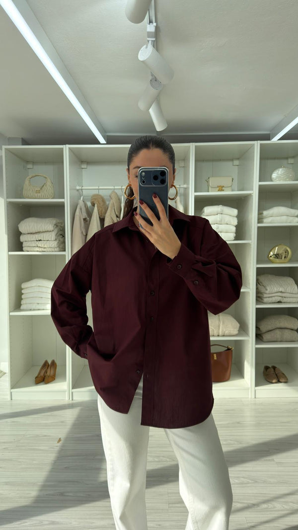 MÜRDÜM ASTRE OVERSIZE POPLİN GÖMLEK