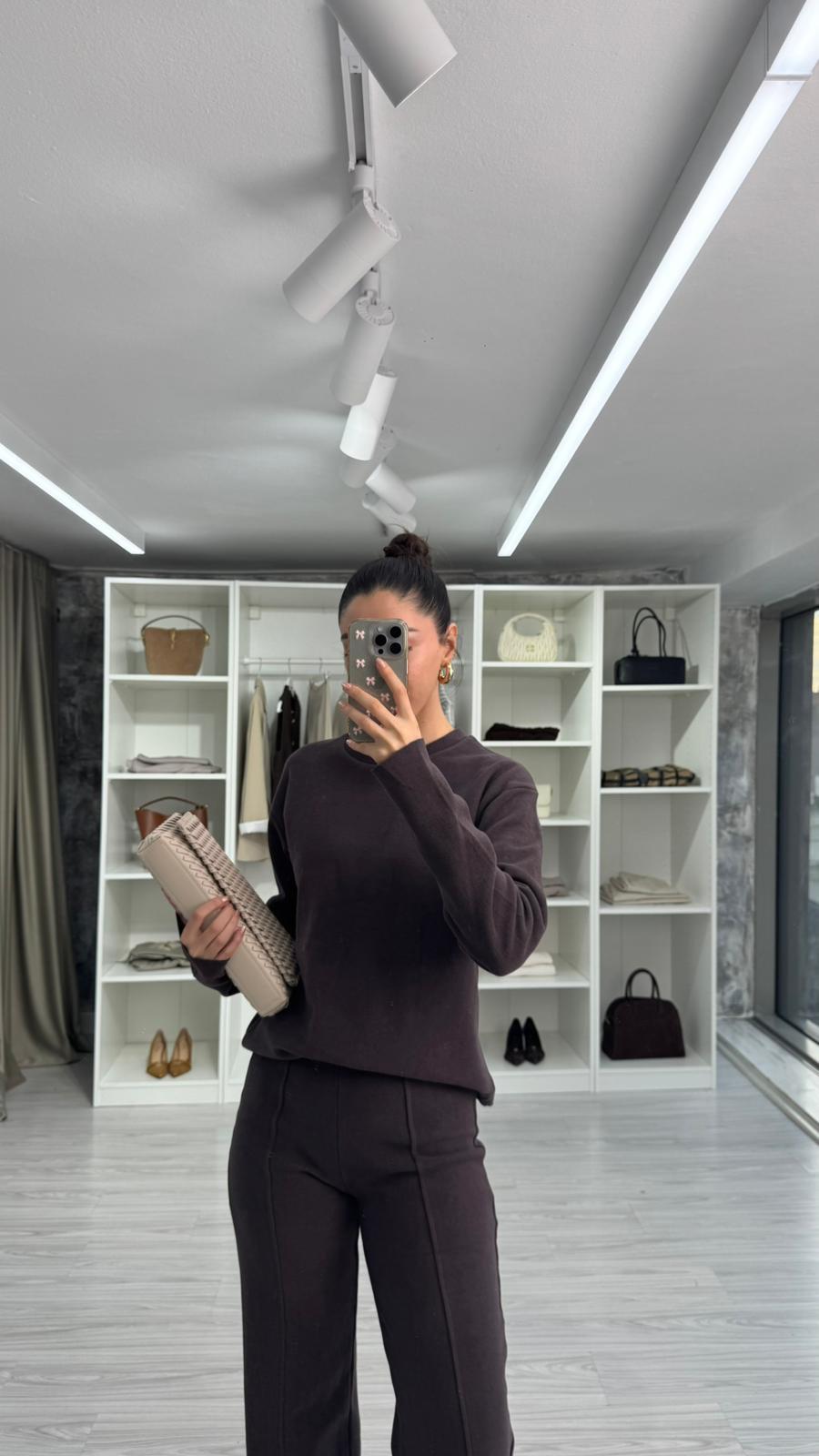 KAHVERENGİ SELANİK KUMAŞ TAKIM