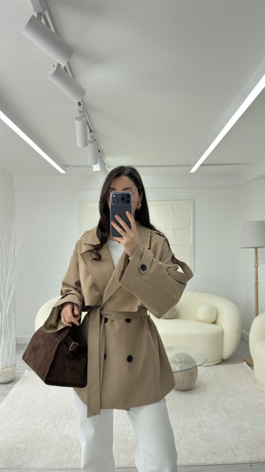 CAMEL OVERSIZE  TRENÇKOT