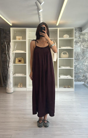 BORDO TOK SATEN ELBİSE