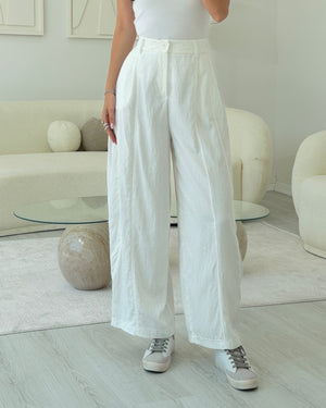 BEYAZ BAGGY TAŞLI PANTOLON