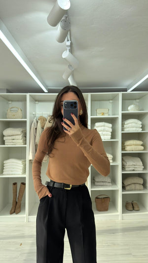 CAMEL ZR MODEL BALIKÇI YAKA TRİKO