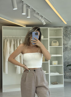 BEYAZ KUPLU CROP