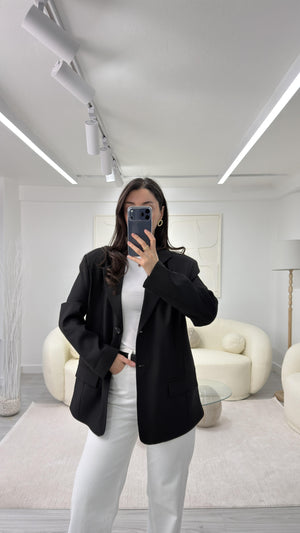 SİYAH SİLVA OVERSIZE BLAZER