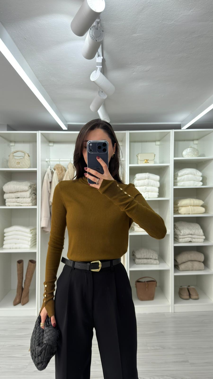 YAĞ YEŞİLİ ZR MODEL BALIKÇI YAKA TRİKO