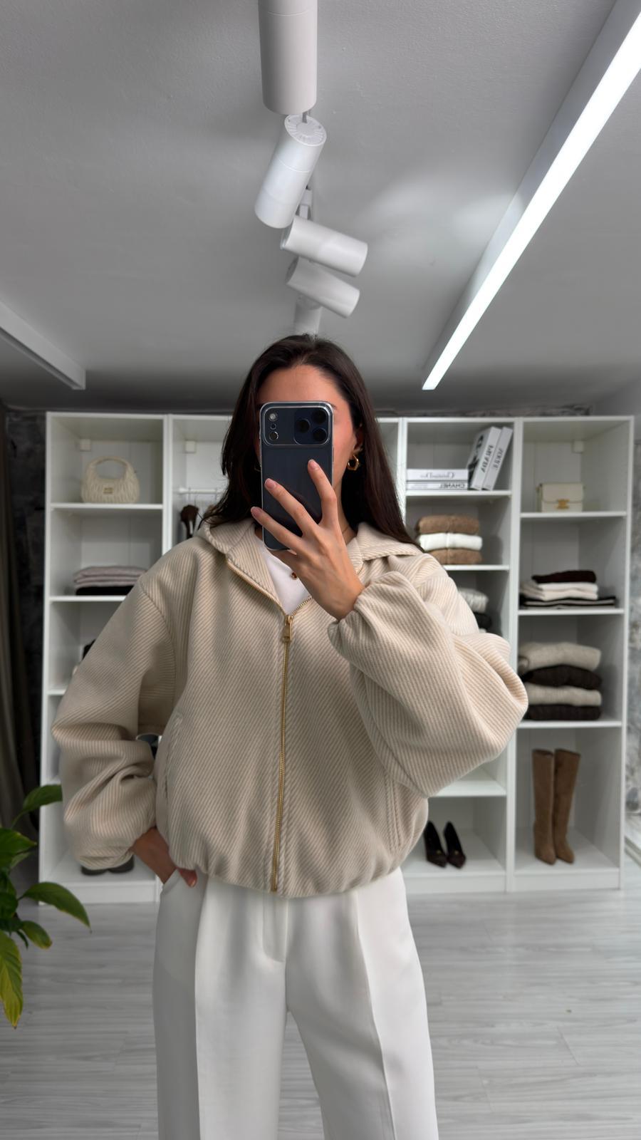 TAŞ OVERSIZE KAPÜŞONLU CEKET