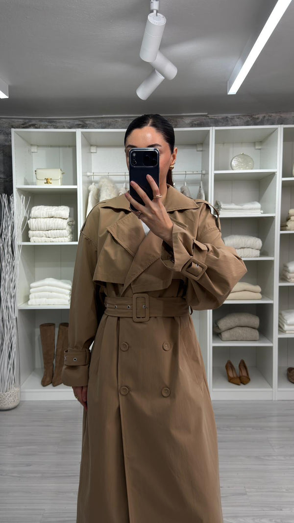 CAMEL VOGUE OVERSİZE TRENÇKOT