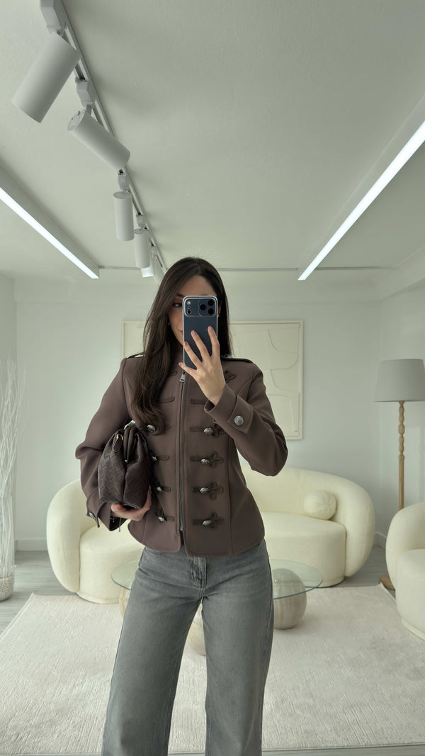 KAHVE NAPOLYON BLAZER CEKET