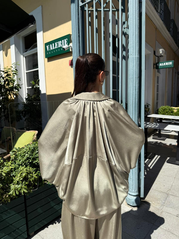 HAKİ PREMIUM SATEN BOMBER CEKET