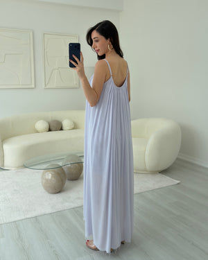 LİLA PAMUKLU ELBİSE