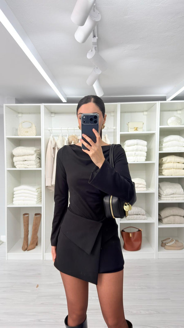 ARLENA PREMIUM ETEK PARÇA DETAYLI ELBİSE