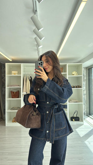 BAĞLAMALI DENİM TAKIM