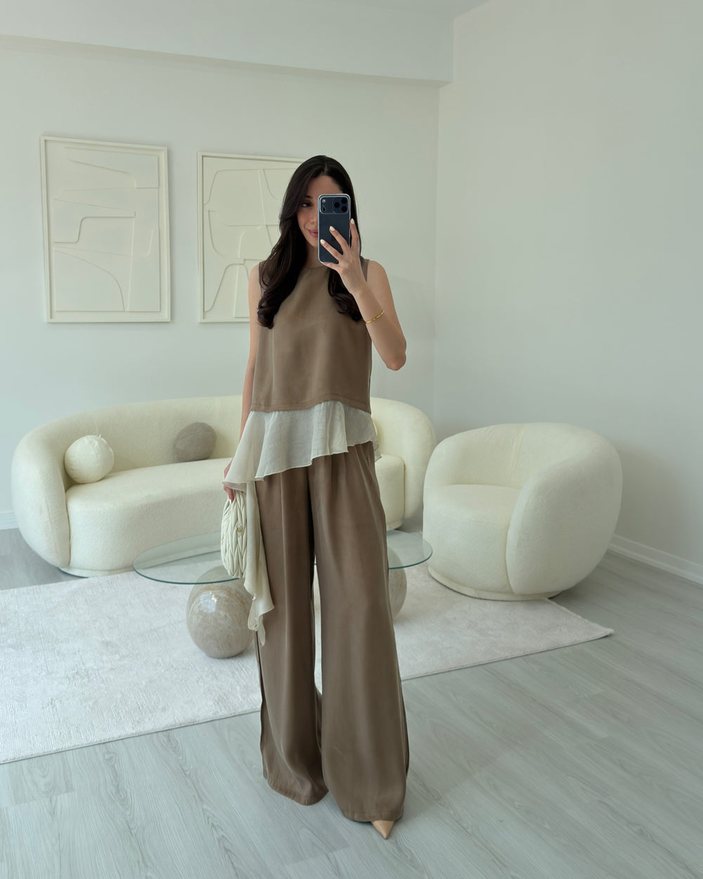 BRONZ GARNİLİ BLUZ TAKIM